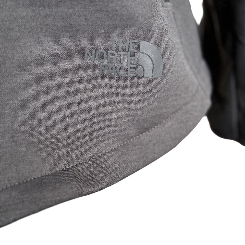 The North Face Women’s Grey Black Hybrid Hooded Jacket Fleece Zip Medium - Picture 2 of 6